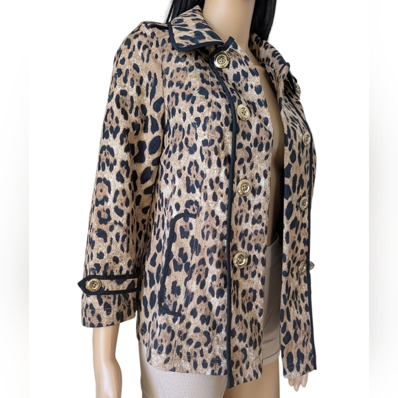 WHBM Leopard Print Women's Jacket Size 6 - Picture 3 of 10